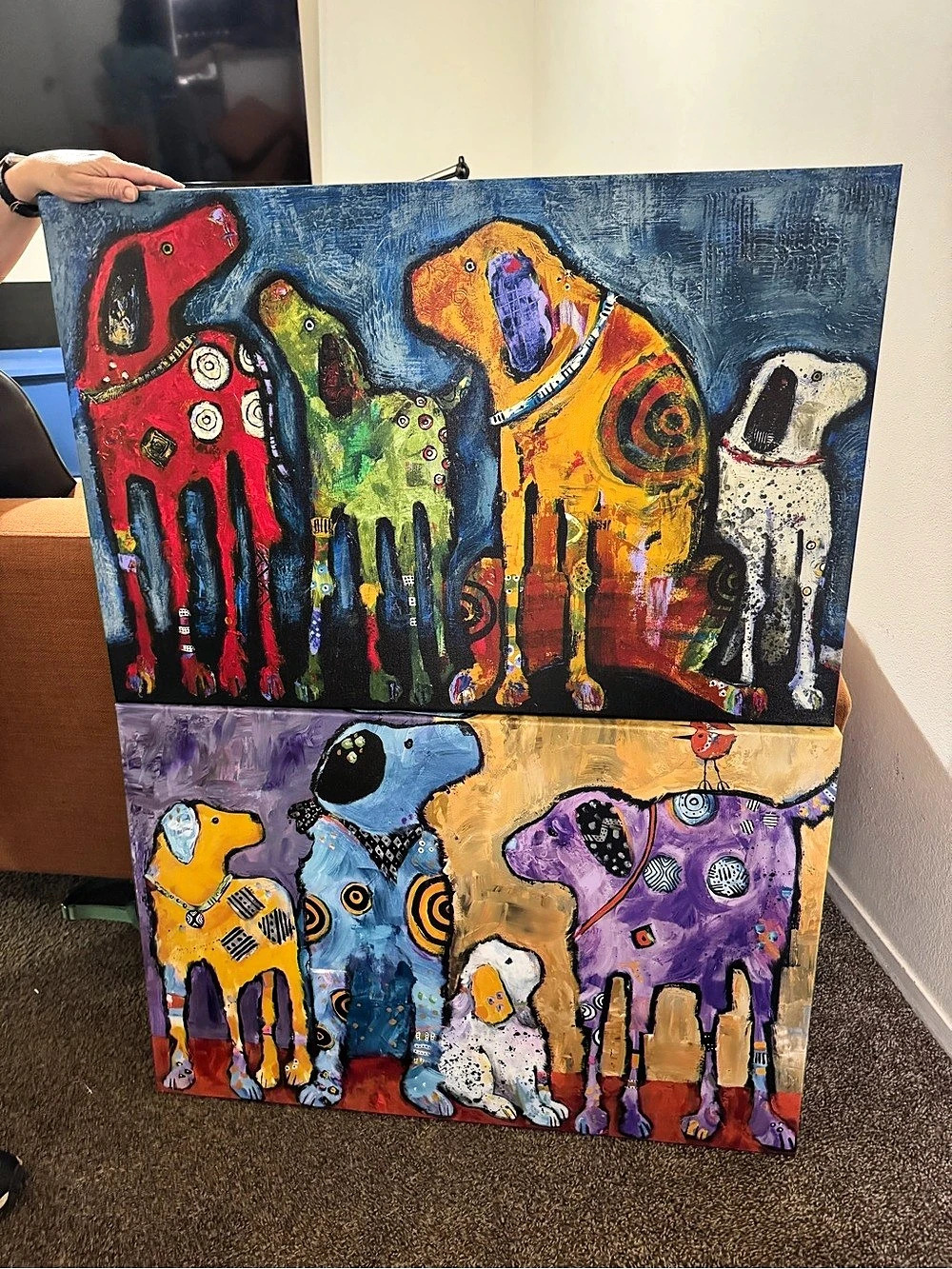 Hand-Painted Dog Artwork